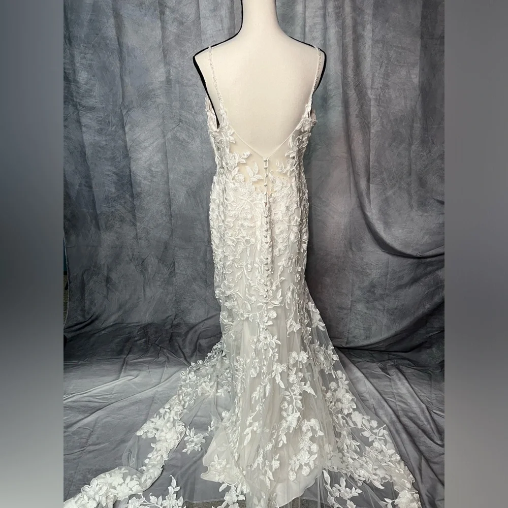 Allure Bridals Sand/Ivory/Nude Wedding Gown Style 9716 - Size 14 - Picture 5 of 16